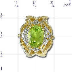 B589 14K PERIDOT SLIDE. 